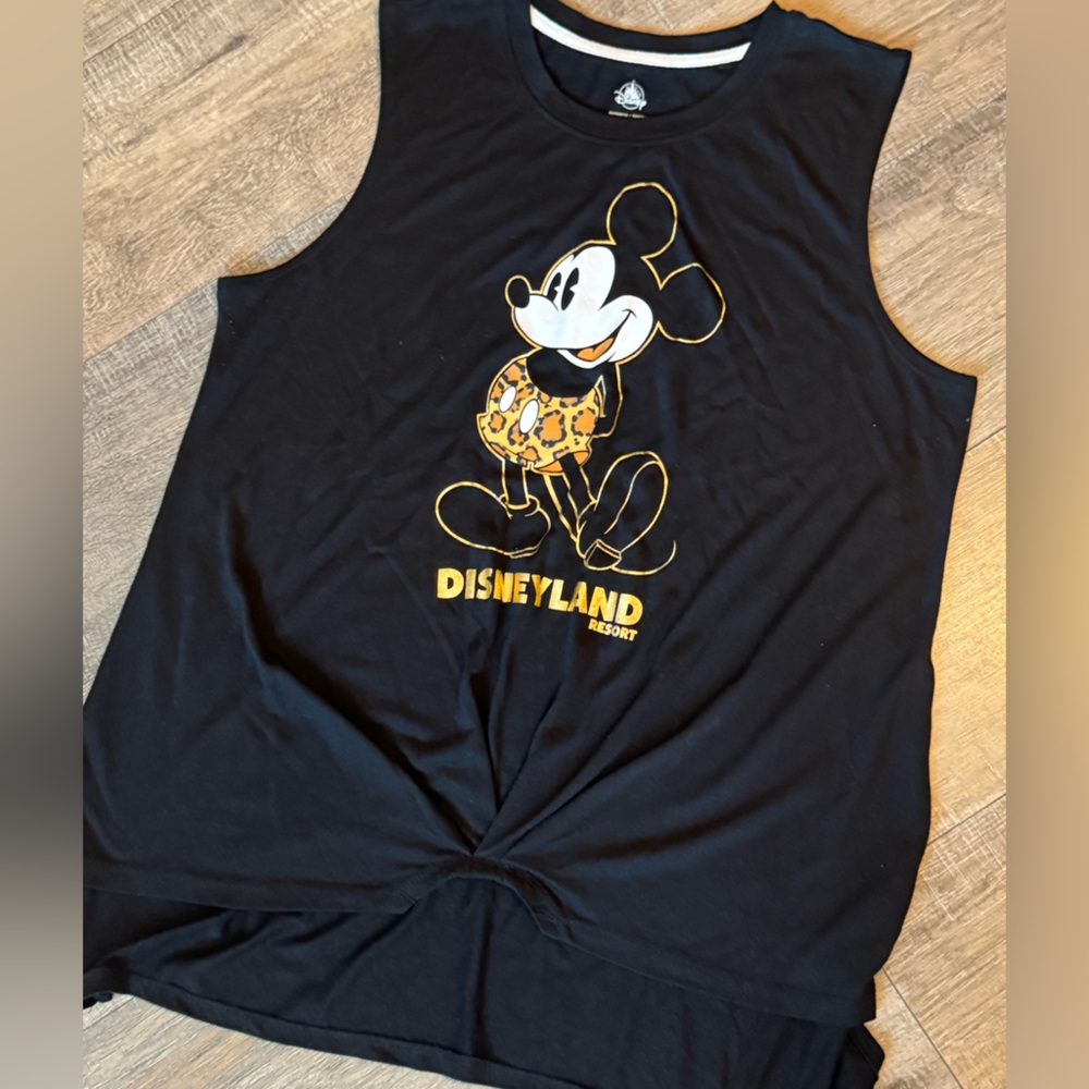 Disney Black and Gold Mickey Mouse Tank Top XL